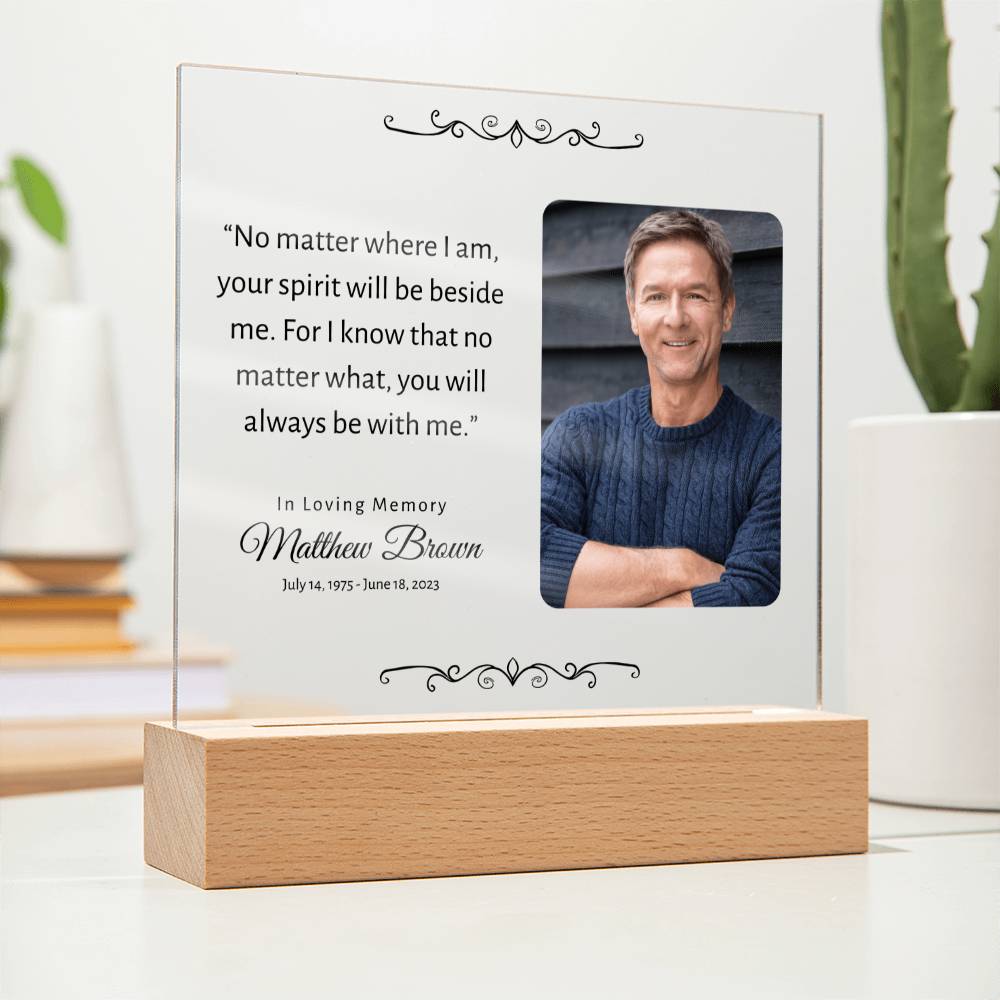 In Loving Memory With Photo - Personalized Premium Acrylic Plaque