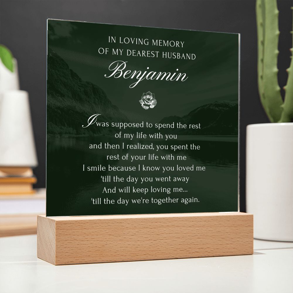 In Loving Memory Of My Dearest Husband - Personalized Acrylic Plaque