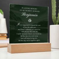 Thumbnail for In Loving Memory Of My Dearest Husband - Personalized Acrylic Plaque