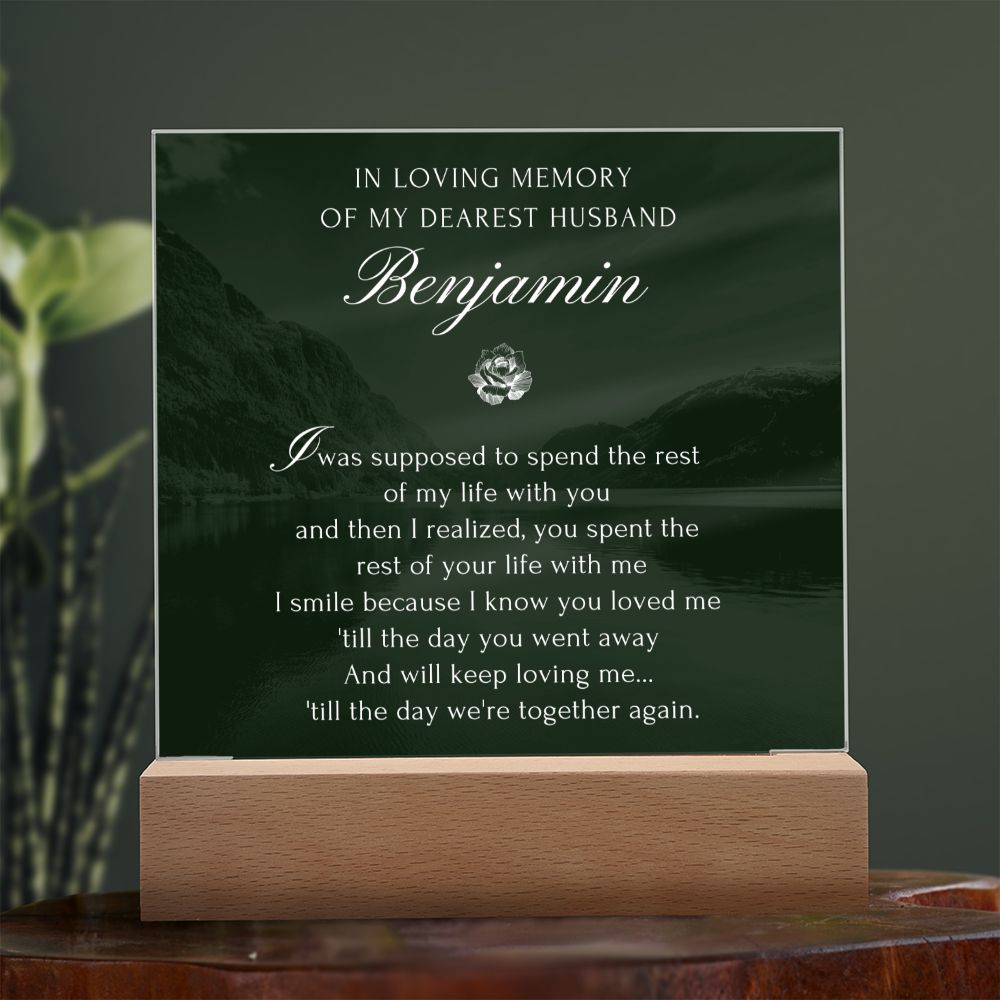 In Loving Memory Of My Dearest Husband - Personalized Acrylic Plaque