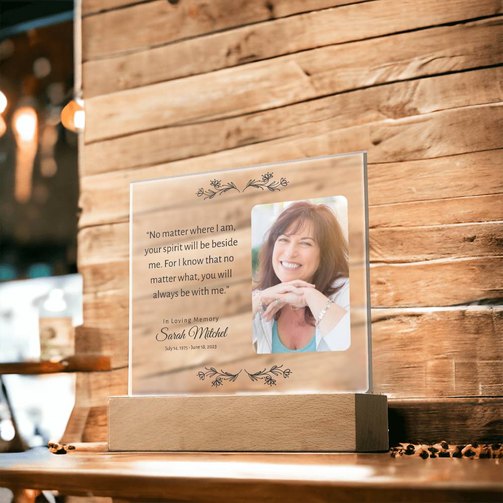 In Loving Memory With Photo - Personalized Premium Acrylic Plaque