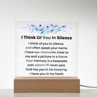 Thumbnail for I Think Of You In Silence - Premium Acrylic Plaque