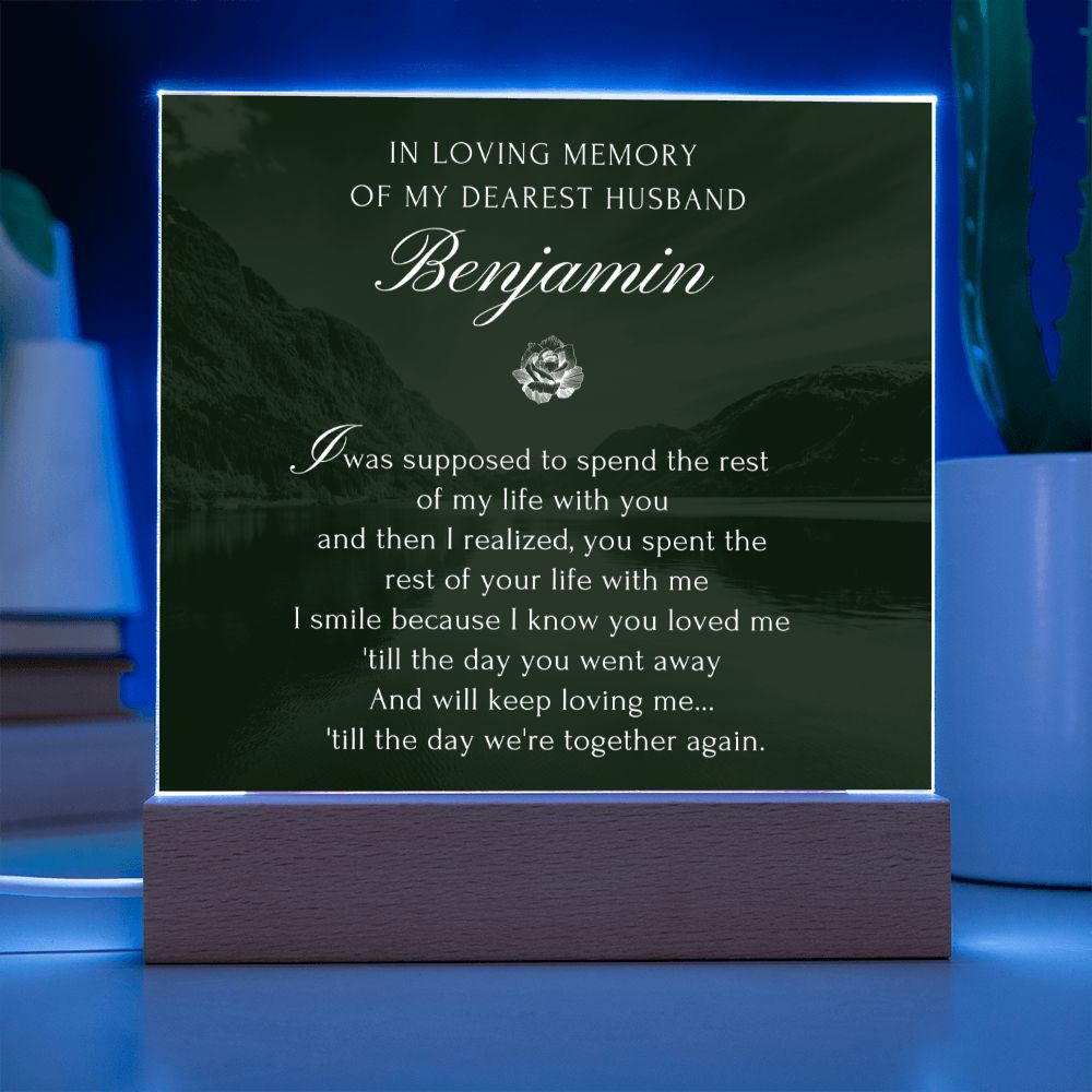 In Loving Memory Of My Dearest Husband - Personalized Acrylic Plaque