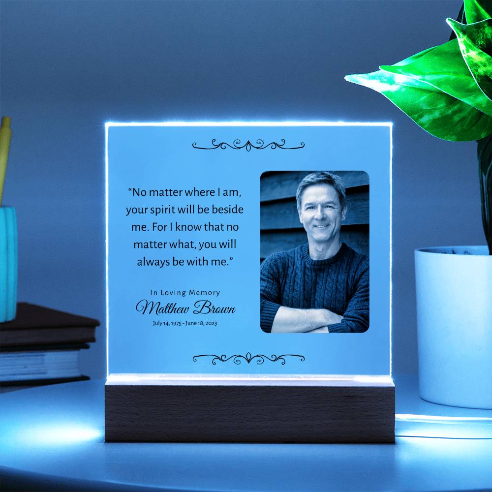 In Loving Memory With Photo - Personalized Premium Acrylic Plaque