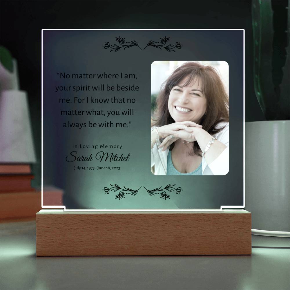 In Loving Memory With Photo - Personalized Premium Acrylic Plaque