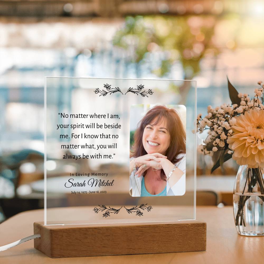 In Loving Memory With Photo - Personalized Premium Acrylic Plaque