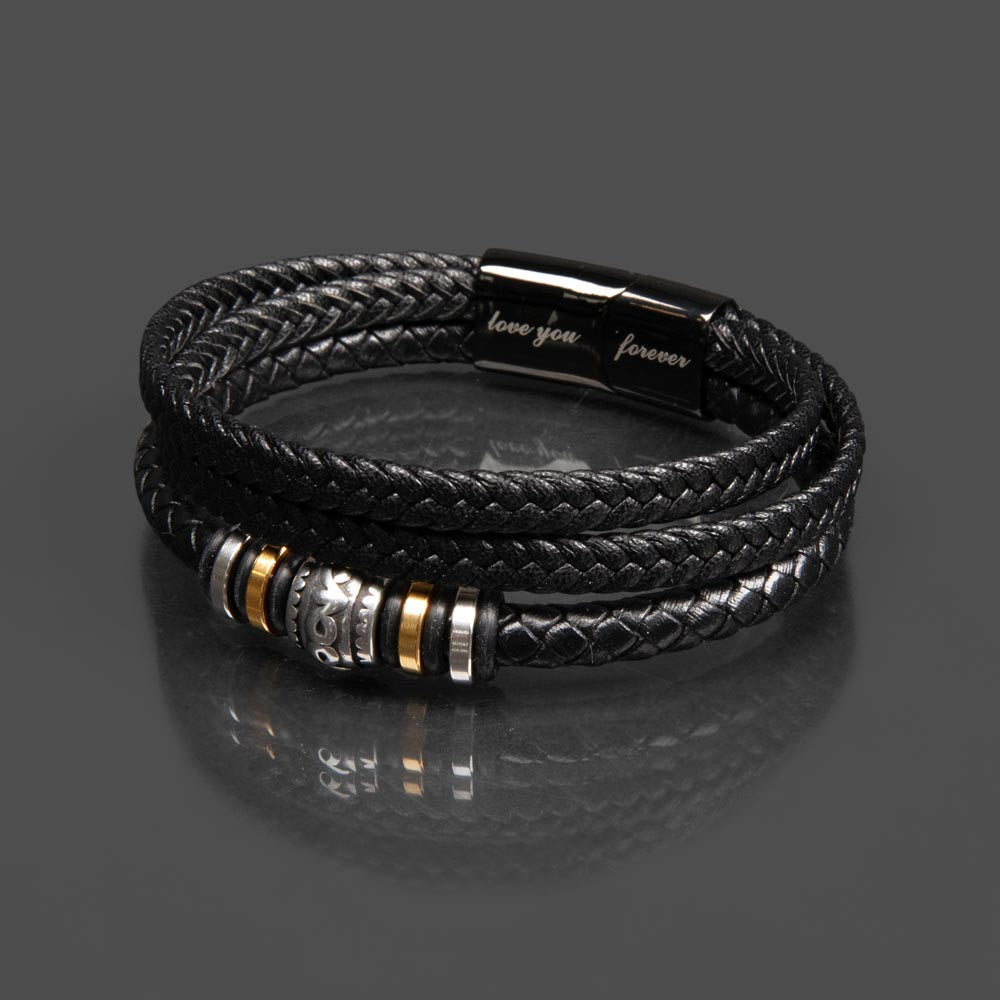 Son, Never Stop Believing - Leather Bracelet (S48)