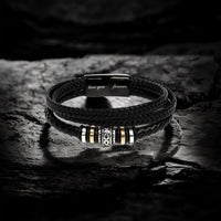 Thumbnail for Son, Never Give Up - Leather Bracelet with Personalized Message Card