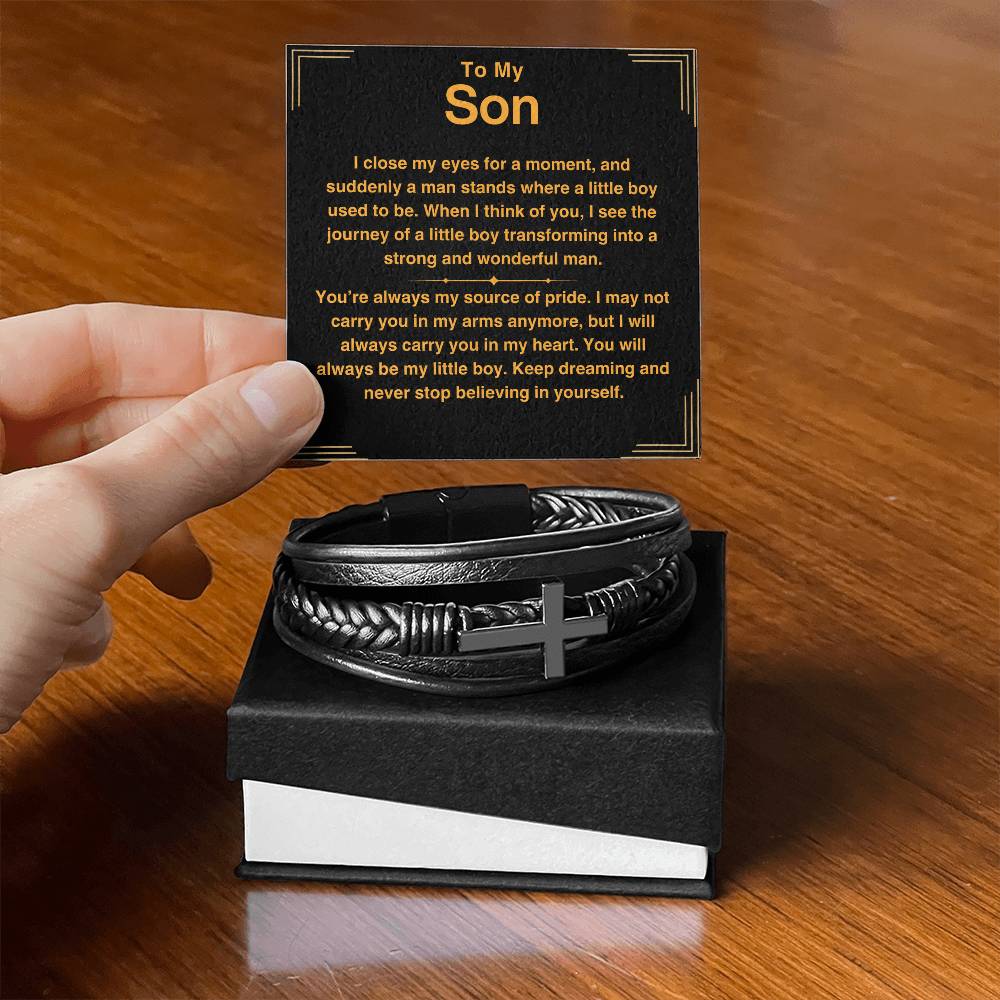 Son, Never Stop Believing - Cross Bracelet (S49)