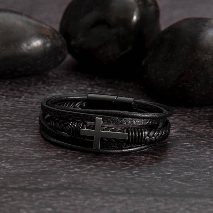To Our Friend, Never Stop Believing - Cross Bracelet Personalized (F49)
