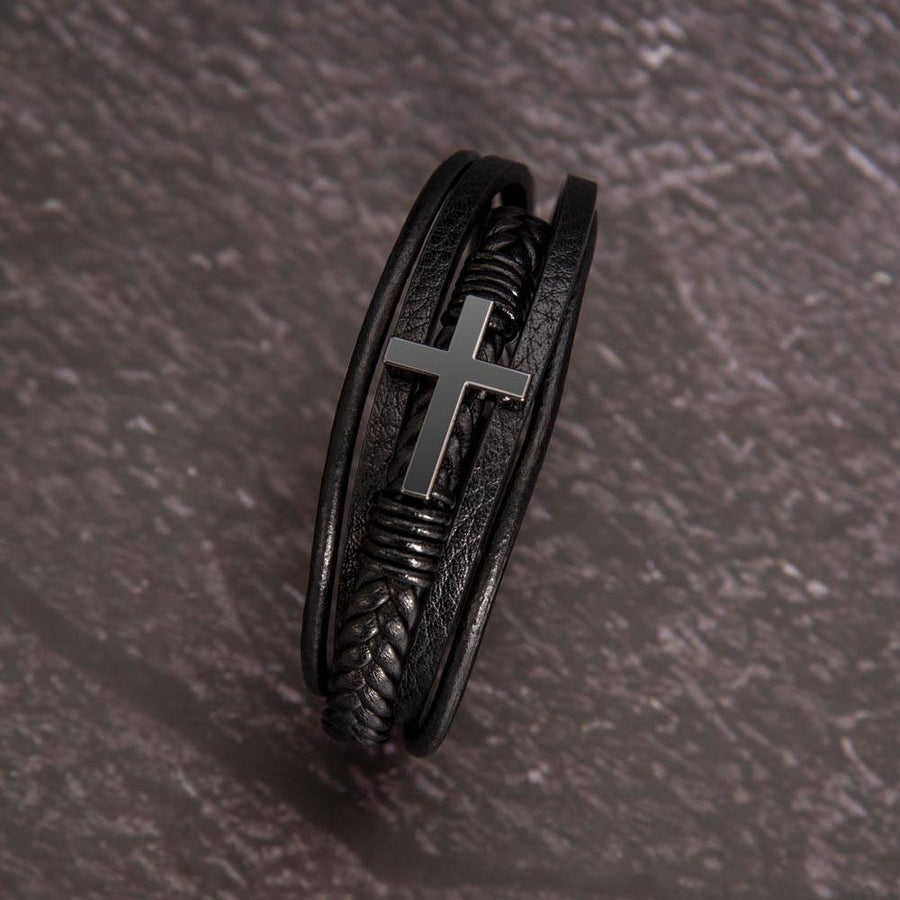 To Our Friend, Never Stop Believing - Cross Bracelet Personalized (F49)