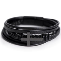 Thumbnail for [ALMOST SOLD OUT] Son, Never Give Up - Leather Cross Bracelet (SON40)