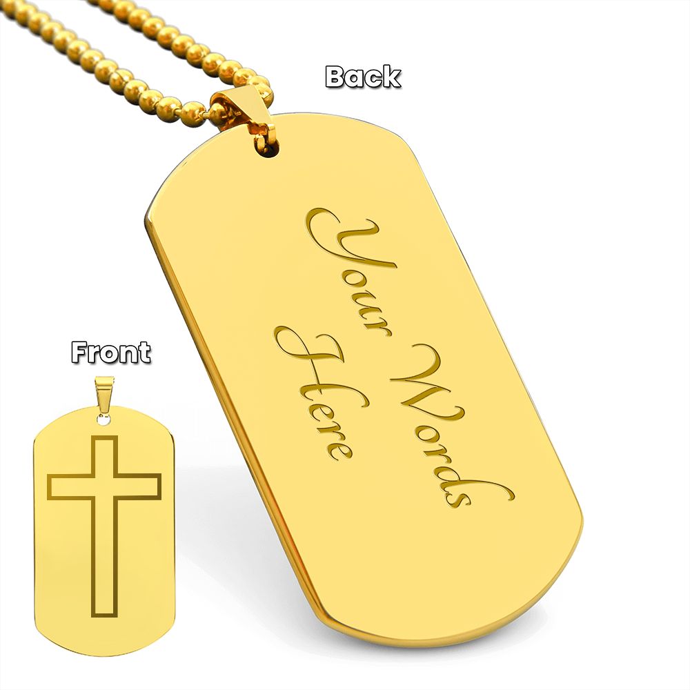 Engraved Dog Tag Necklace