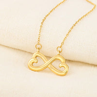 Thumbnail for Mom, Amazing Woman - Infinity Hearts Necklace With Personalized Message Card (MM1-P)