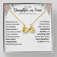 Thumbnail for To My Daughter-In-Law On Mother's Day - Infinity Hearts Necklace (DIL1)