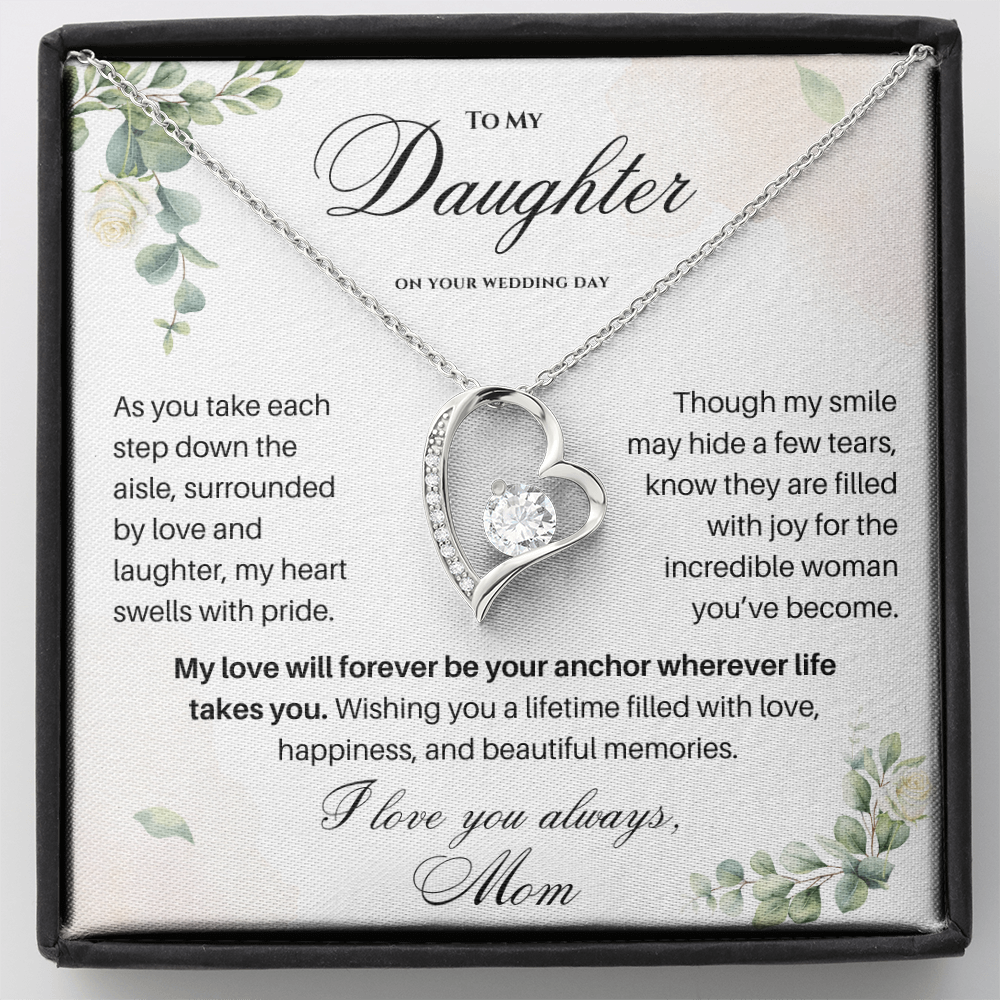 To My Daughter on Your Wedding Day – Forever Love Necklace (D37)