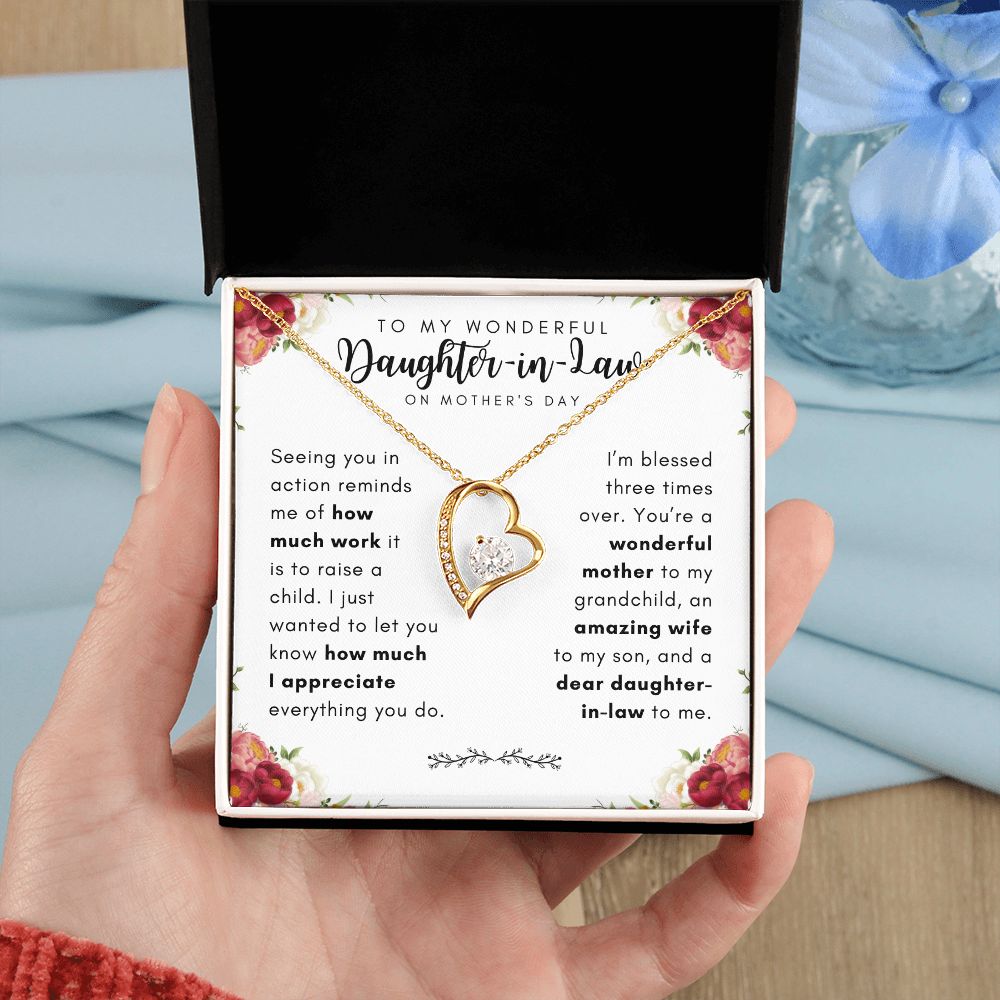 For Daughter-In-Law On Mother's Day - Forever Love Necklace