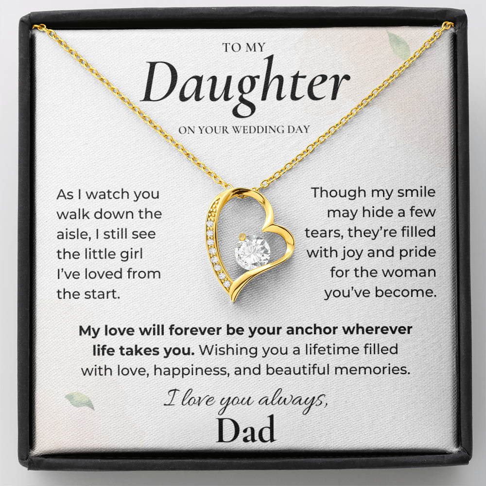 To My Daughter on Your Wedding Day Necklace From Dad (D38)