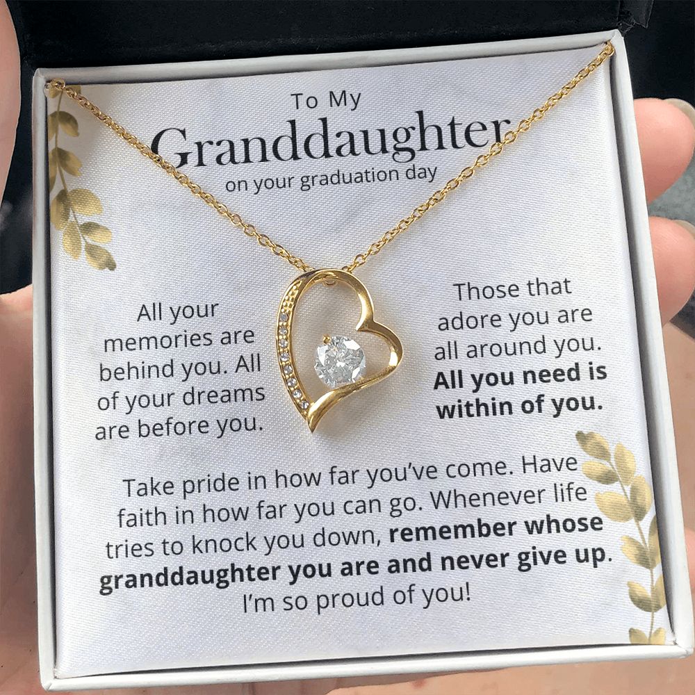 Granddaughter, All You Need Is Within You - Forever Love Necklace