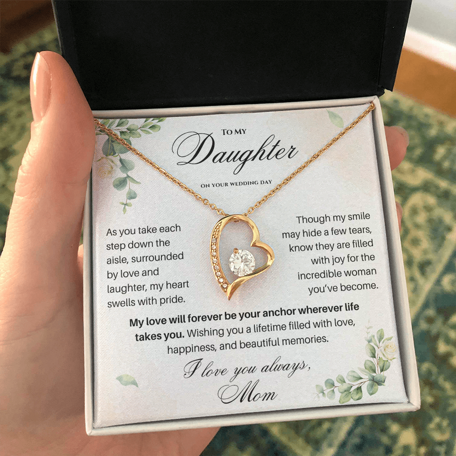 To My Daughter on Your Wedding Day – Forever Love Necklace (D37)