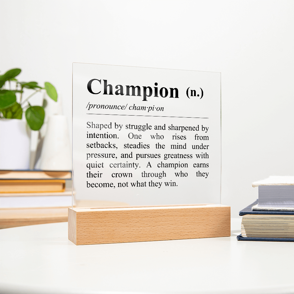 Definition of Champion - Acrylic Plaque