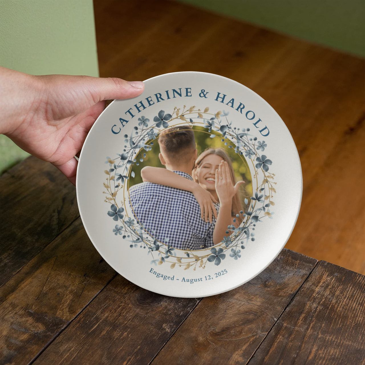 Custom Wedding - Engagement Photo Plate (P02)