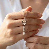 Thumbnail for Close-up of custom silver graduation jewelry gift for granddaughter