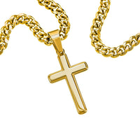 Thumbnail for To My Son, Artisan Cross on Cuban Link Chain with Love Message Card Gift Set (S74)
