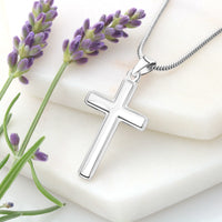 Thumbnail for A silver cross necklace for grandson.
