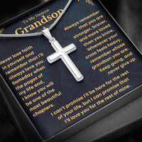 Thumbnail for To My Grandson, Never Lose Faith – Cross Necklace (GS97)