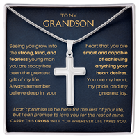 Thumbnail for To My Grandson, Greatest Gift Of My Life - Cross Necklace (GS109)