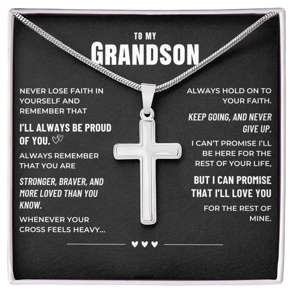 Grandson, Have Faith - Cross Necklace (GS103)
