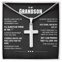 Thumbnail for Grandson, Have Faith - Cross Necklace (GS103)