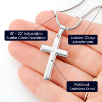 Thumbnail for To My Grandson, Remember Who You Are – Cross Necklace (GS99)