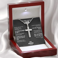 Thumbnail for Grandson, Have Faith - Cross Necklace - Personalized (GS103-P)