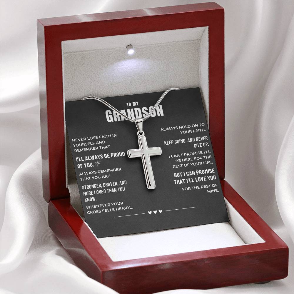 Grandson, Have Faith - Cross Necklace (GS103)