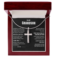 Thumbnail for Grandson, Hold On to Your Faith - Cross Necklace (GS107)