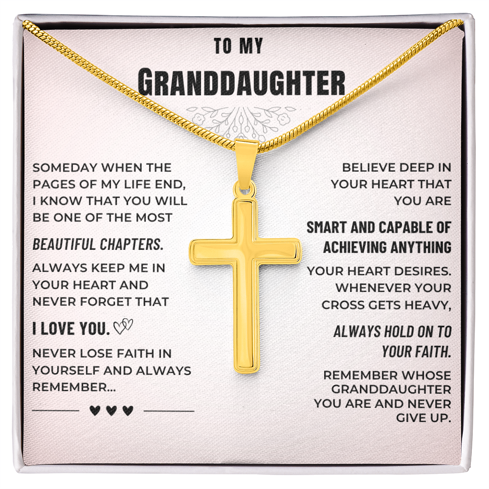Granddaughter, Hold On to Your Faith - Cross Necklace (GD125)