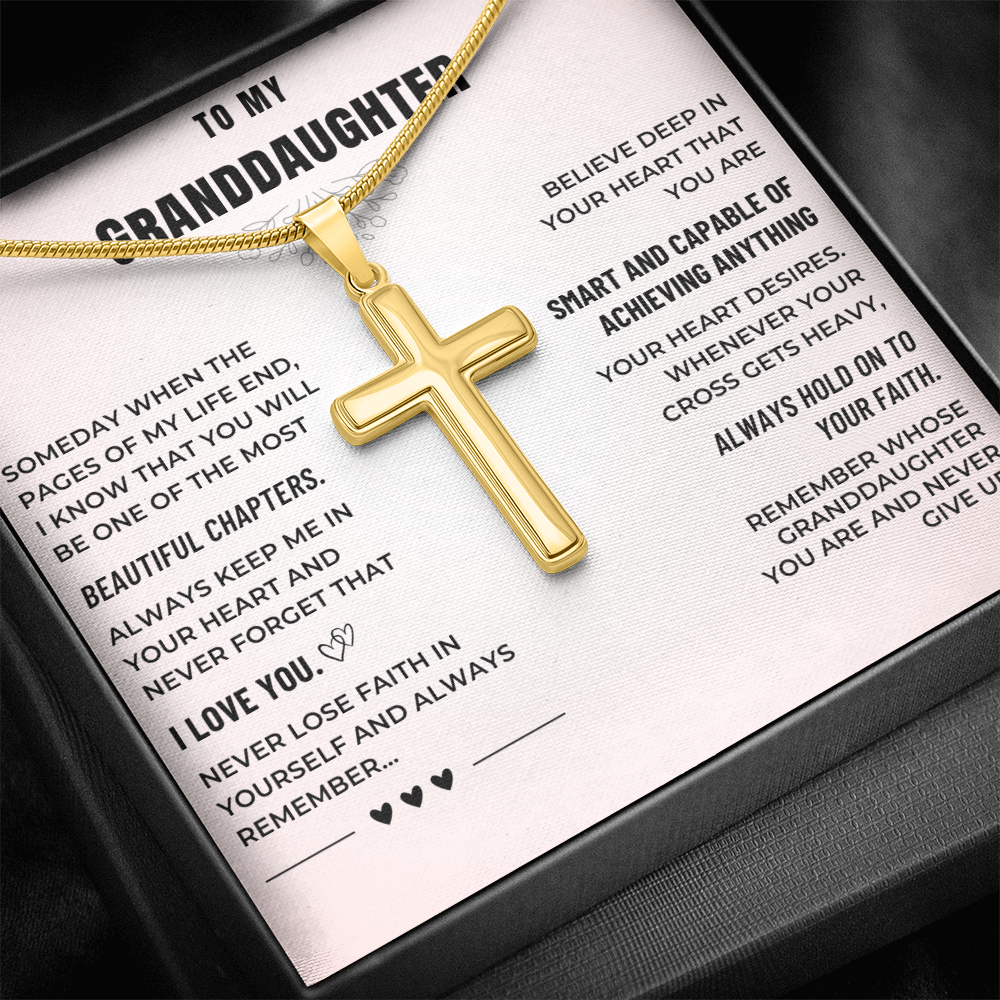 Granddaughter, Hold On to Your Faith - Cross Necklace (GD125)