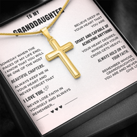 Thumbnail for Granddaughter, Hold On to Your Faith - Cross Necklace (GD125)