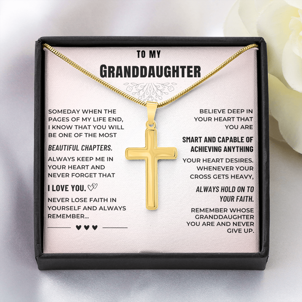 Granddaughter, Hold On to Your Faith - Cross Necklace (GD125)