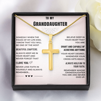 Thumbnail for Granddaughter, Hold On to Your Faith - Cross Necklace (GD125)