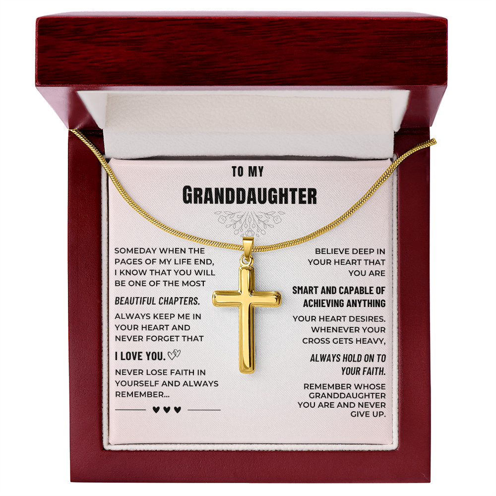 Granddaughter, Hold On to Your Faith - Cross Necklace (GD125)