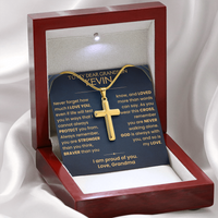 Thumbnail for To My Grandson, Cross Necklace with Personalize Message Card Gift Set (GS111-P)