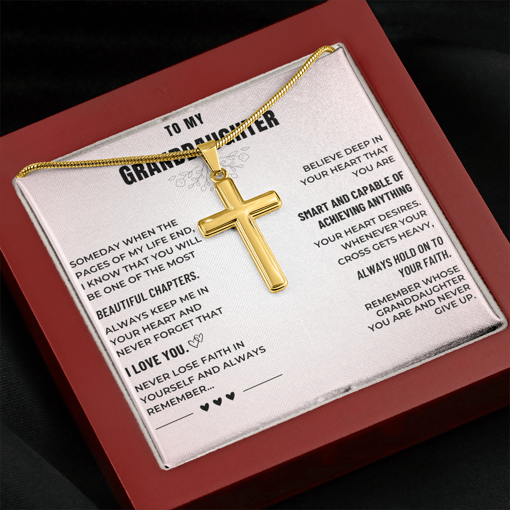 Granddaughter, Hold On to Your Faith - Cross Necklace (GD125)