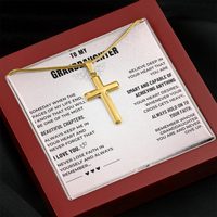 Thumbnail for Granddaughter, Hold On to Your Faith - Cross Necklace (GD125)