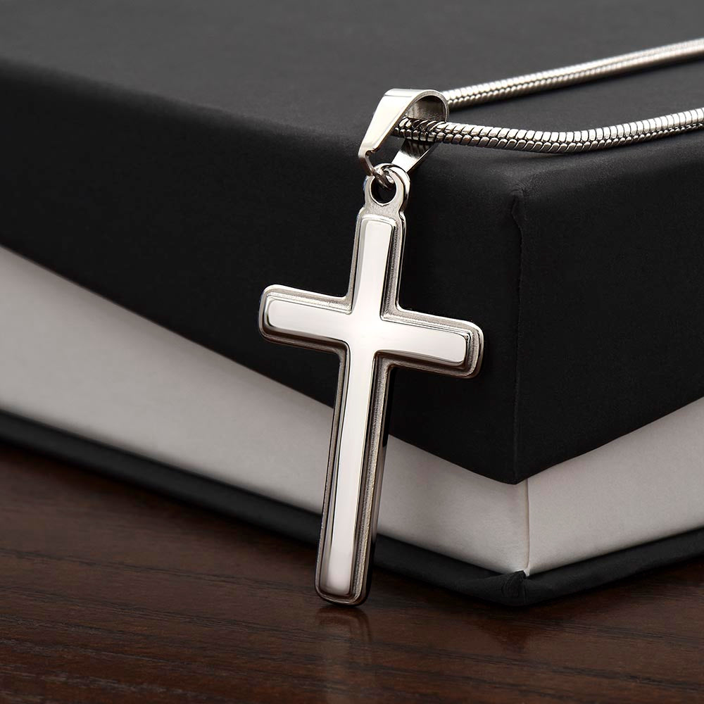 Grandson, Beautiful Chapters - Cross Necklace with Personalized Message Card (GS43-P)