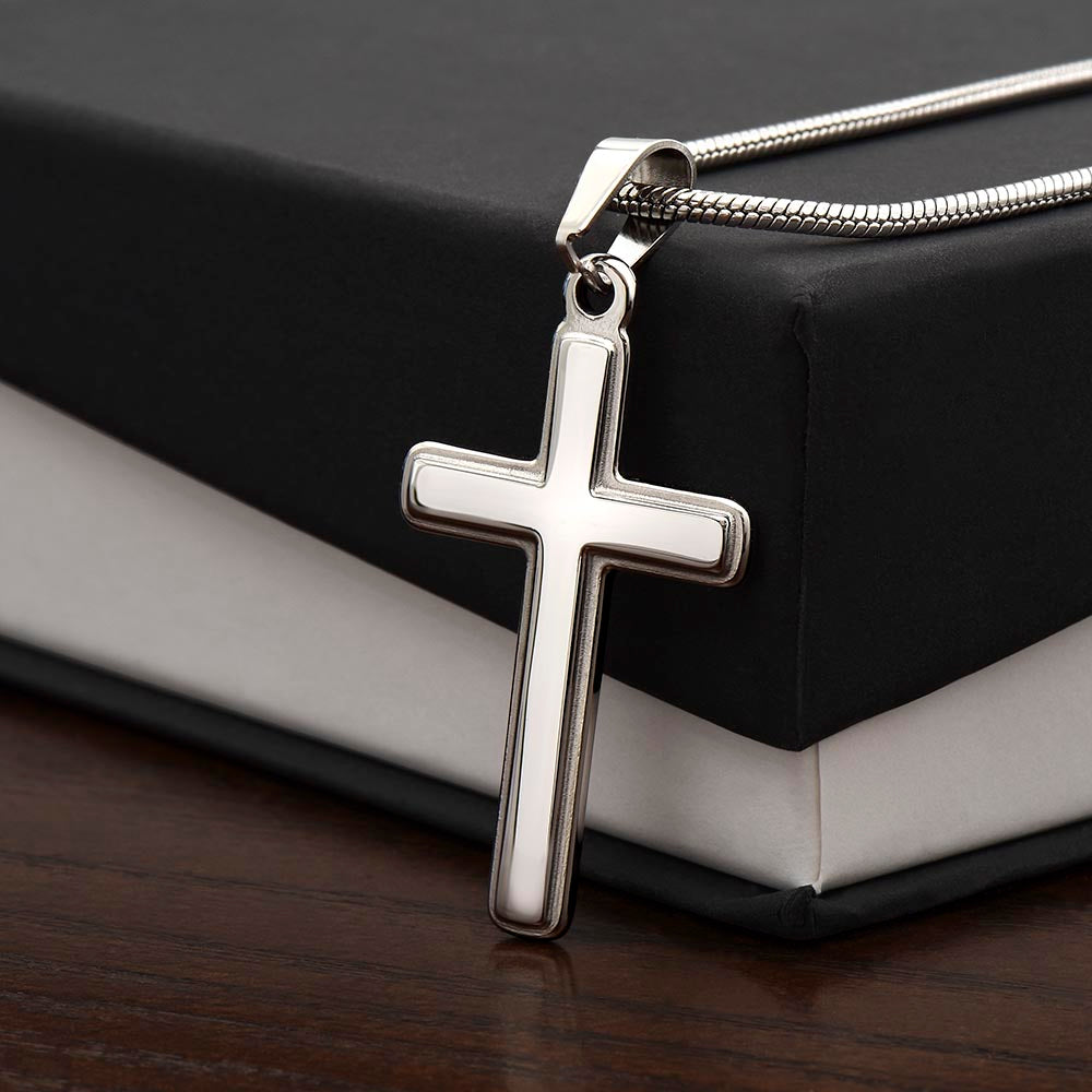Grandson, Never Lose Faith - Cross Necklace With Personalized Message Card-002