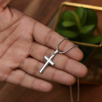 Thumbnail for Grandson, Love and Faith - Cross Necklace With Personalized Message Card (GS42-P)