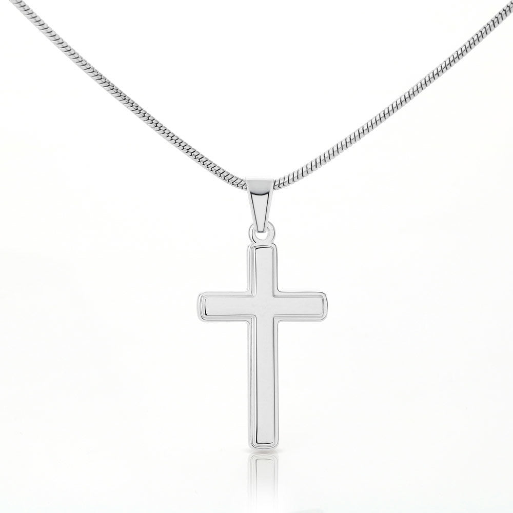 Grandson, Never Lose Faith - Cross Necklace With Personalized Message Card-002